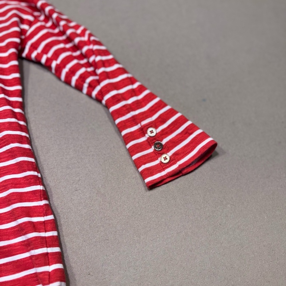 Talbots set of 2 Red and Pink Striped Tops - Picture 3 of 10